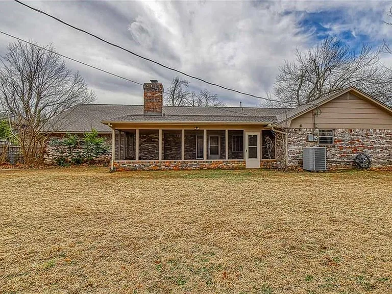 Backyard view of house