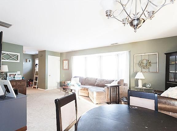 Lots of natural light in family room.