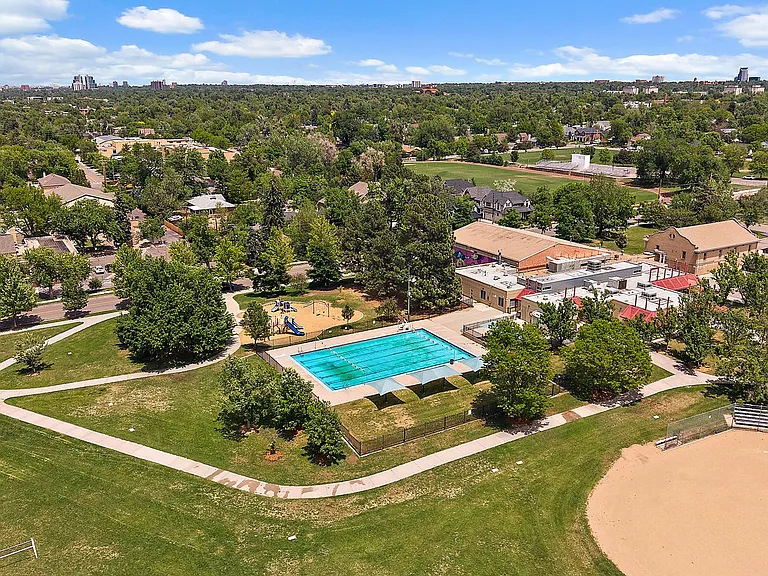 Harvard Gulch park rec center, 9-hole par 3 golf course, public pool and ball fields.