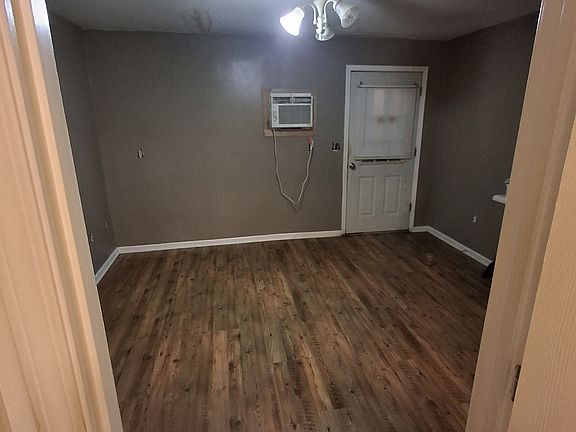 View from bathroom to front door
