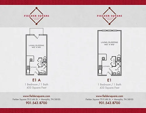 Floor plan E1 Studio