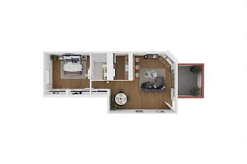 Floor plan 1 Bedroom Flat