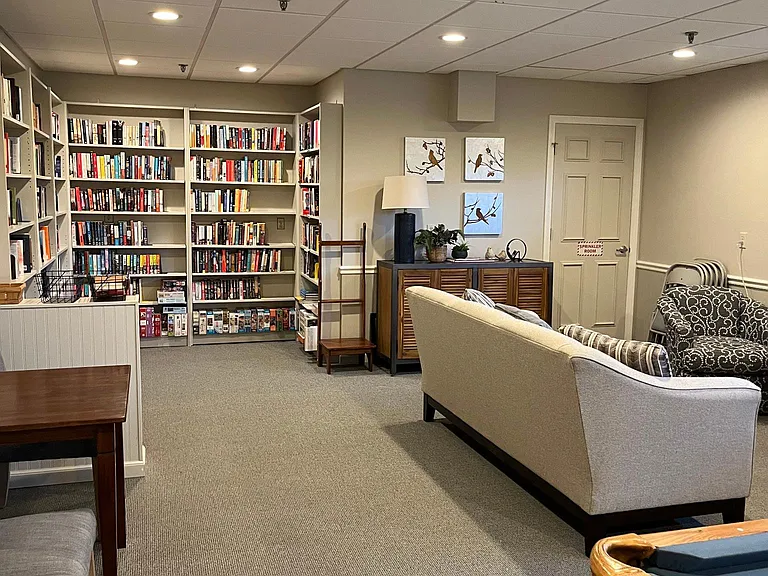 Many books, puzzles and games for all to enjoy! The Oaks Folks like to share!