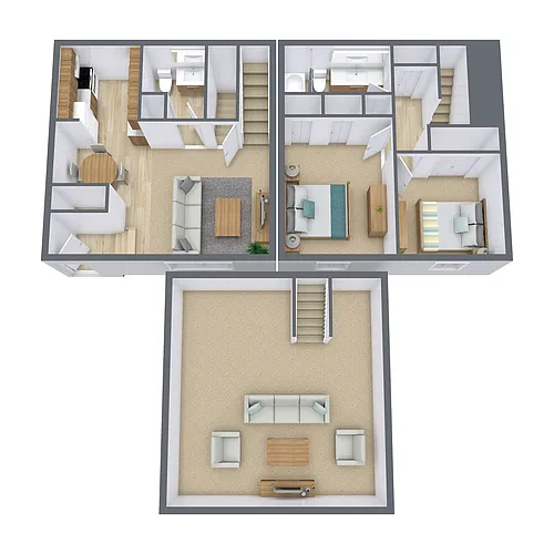 Floor plan Two Bedroom 22B