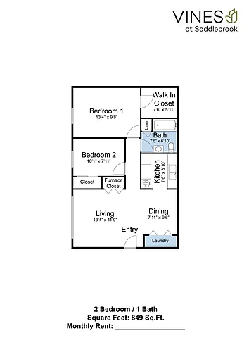 Floor plan 2 X 1