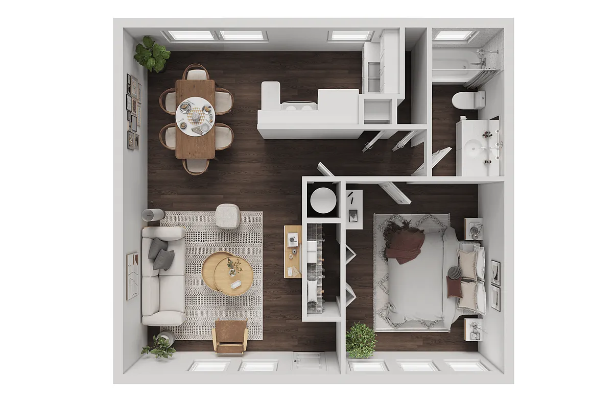 Floor plan 1x1 Large