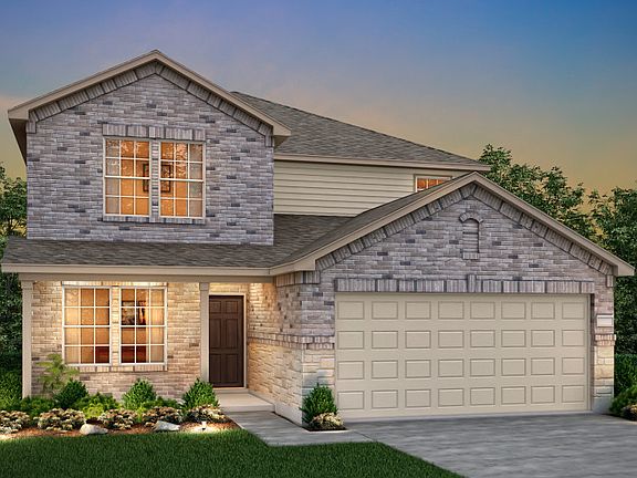 The Mesilla, a two-story home with 2-car garage, shown with Home Exterior Q