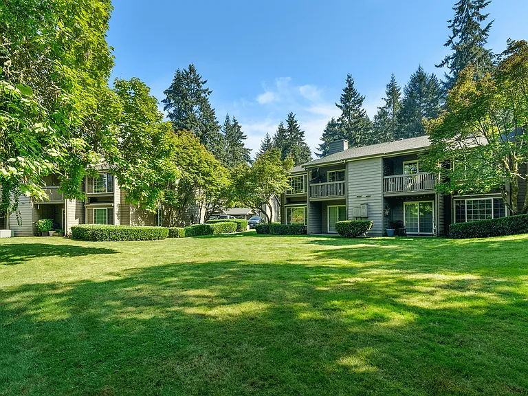 Green courtyard living, right outside your home.