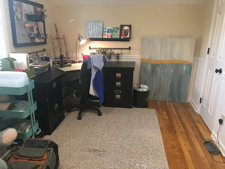 Sitting room open to bedroom