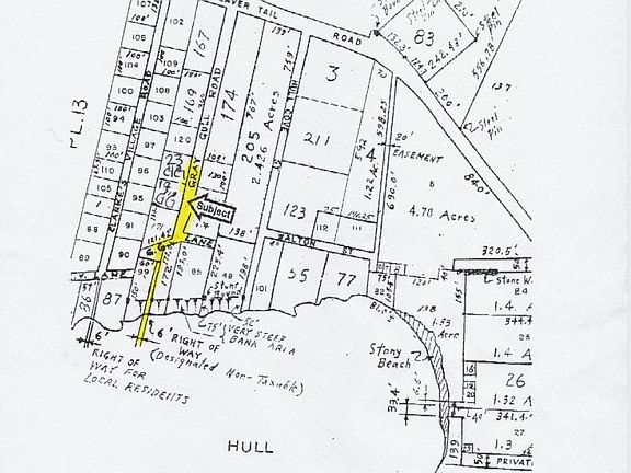 Neighborhood map showing 300 foot paths to our stairs