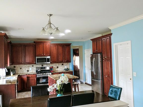 Open kitchen and dining area