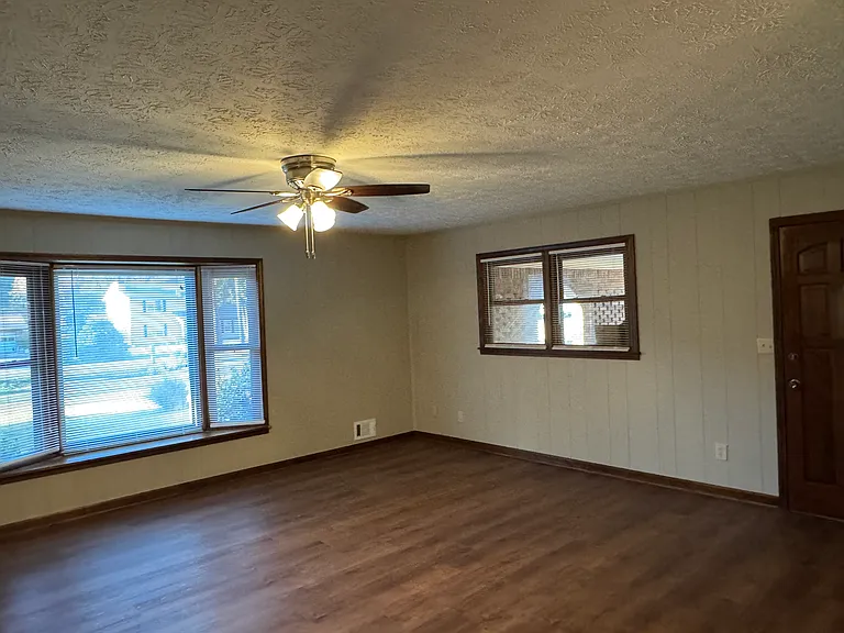 Window seat overlooking front yard