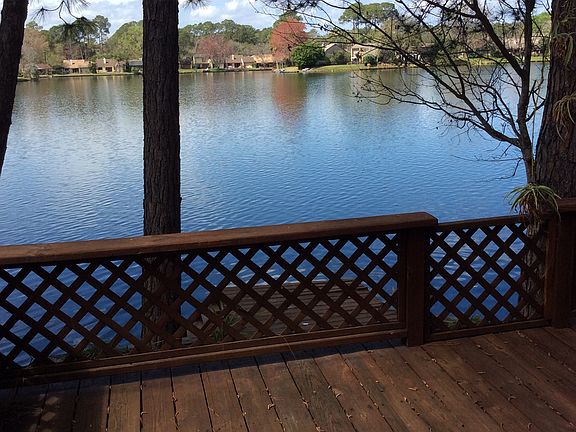 Deck overlooking lake
