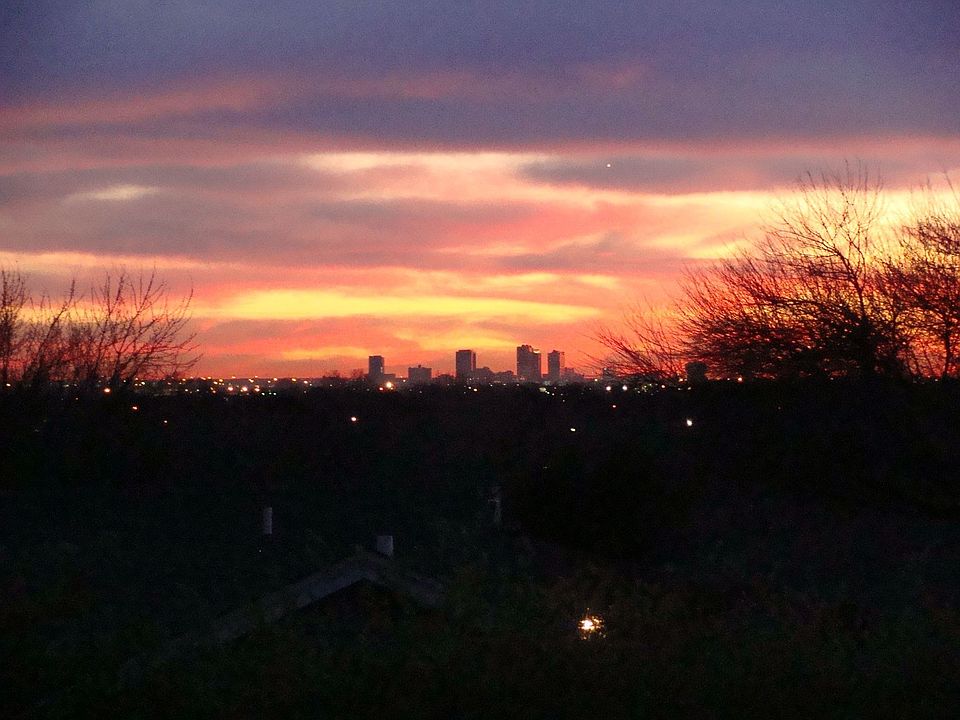 sunset from the deck