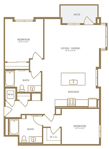Floor plan 2 Bed/2 Bath-4A
