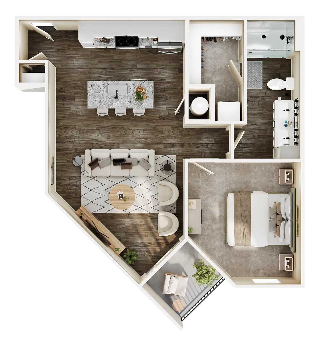 Floor plan 1 Bed/1 Bath