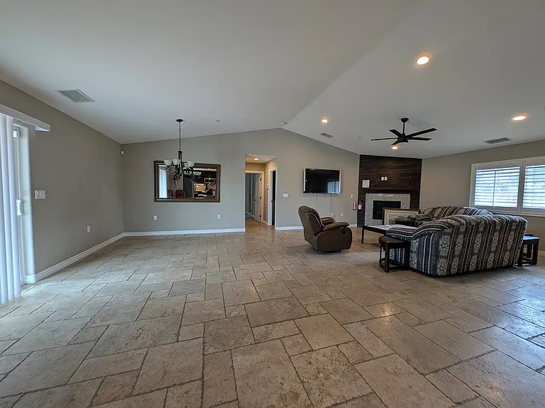 Living space from the kitchen