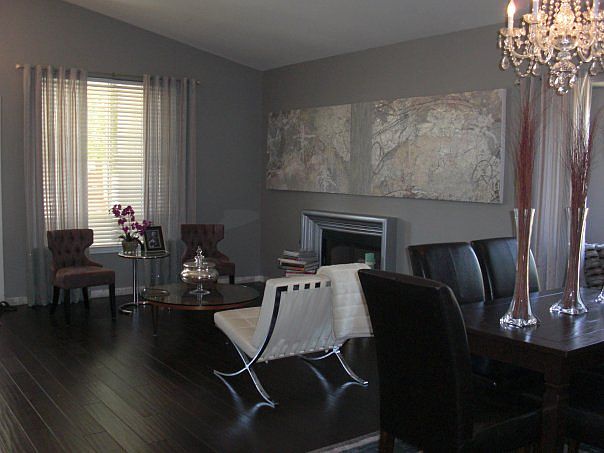 Fireplace and dining