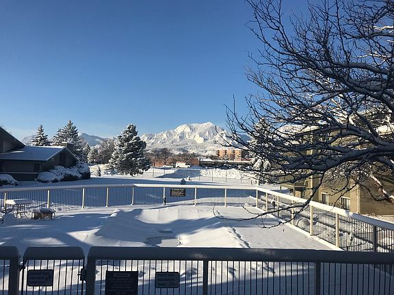 Winter view from balcony/front door