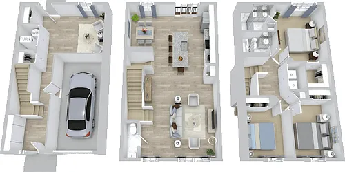 Floor plan Tydings II Townhome (With Garage)