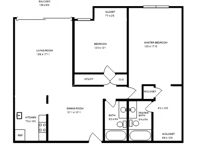 Floor plan 2X2