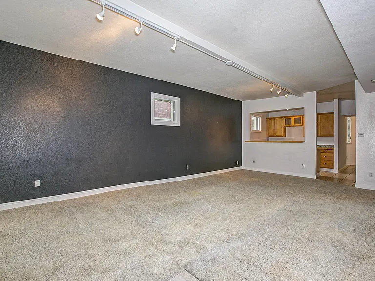 Ignore carpeting, lighting and wall between kitchen and living/dining room, this is all updated