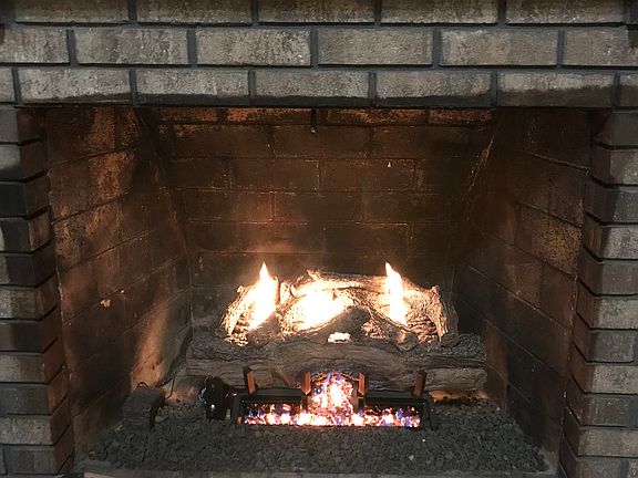 Newly installed gas logs