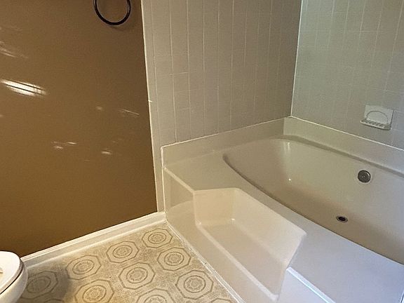 large tub and shower in the bathroom