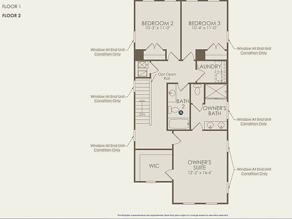 Byrnes 2-Story Floor Plan, Quick Move-In Home, Floor 2
