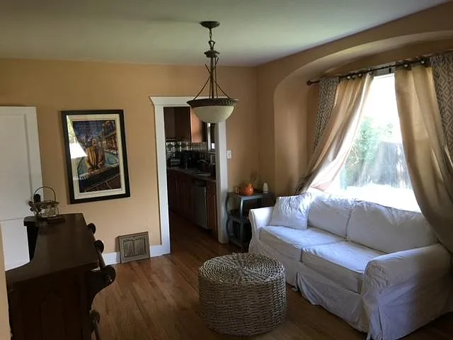 "Dinning" room almost as big as the living room, also has a large picture window facing west.