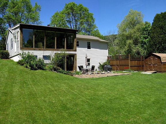 Sunroom, Yard with Patio and Garden Shed