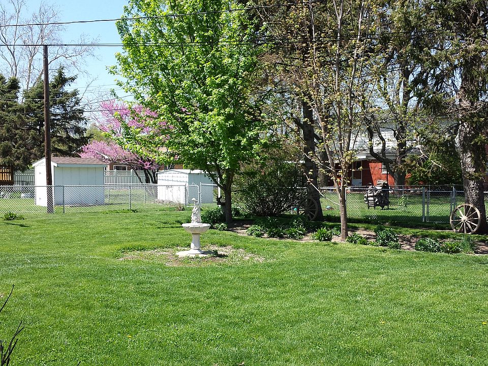Fenced backyard NW view