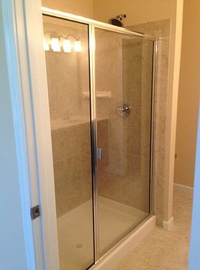 The Linden II Owner's Bath with glass shower