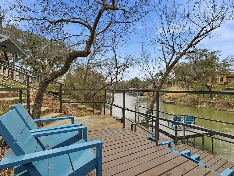 Deck and dock on Lake Worth cove