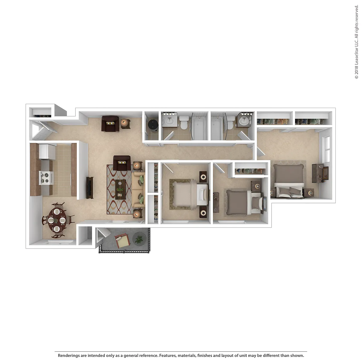 Floor plan 3 Bed 2 Bath