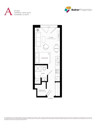 Floor plan Studio Apartment