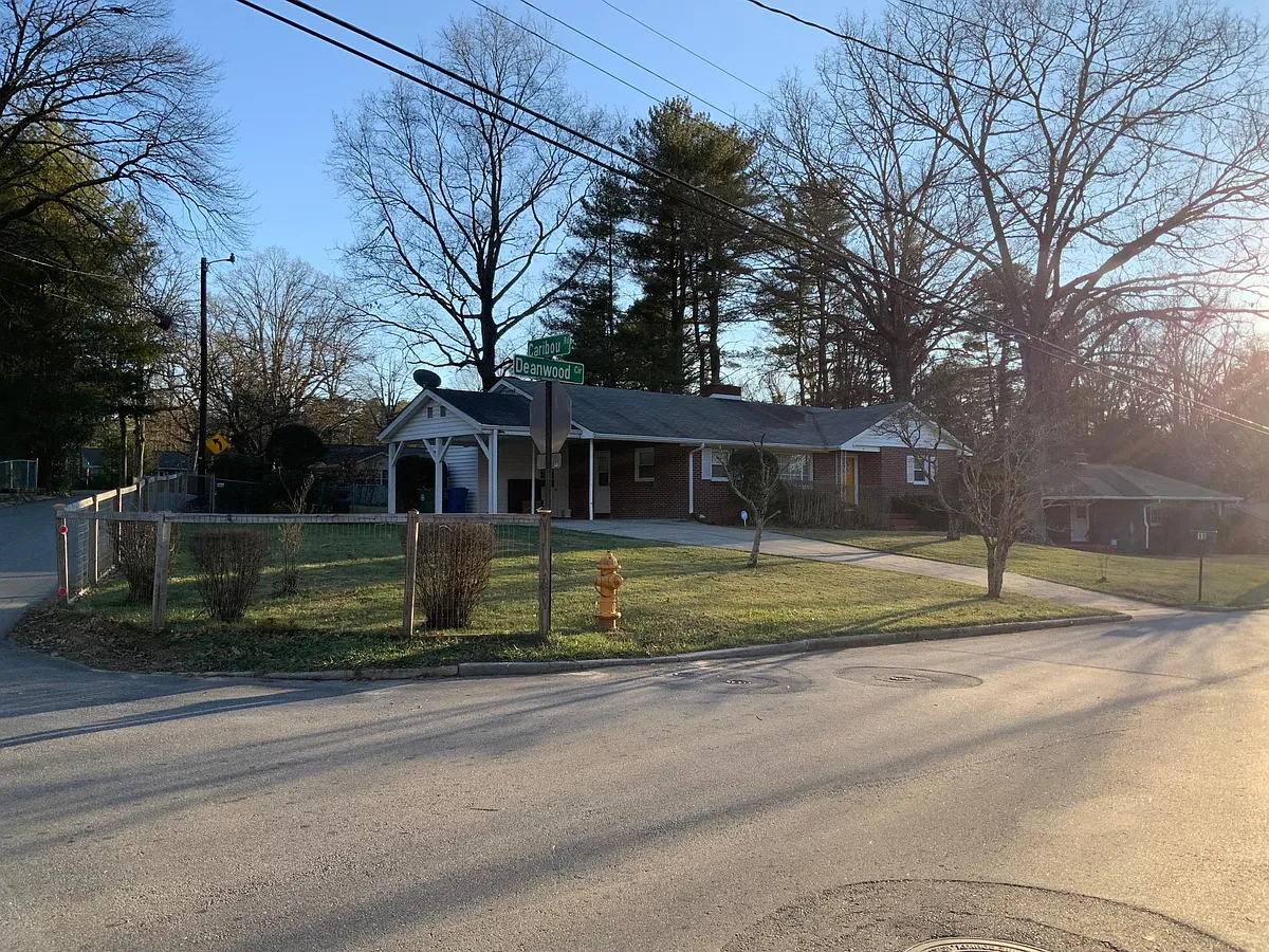 Street view of the home, corner lot - 19 Deanwood Cir