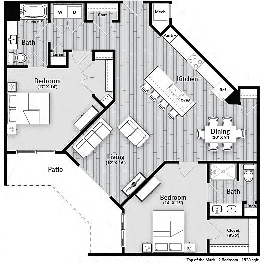 Floor plan The Top of the Mark (w/den)