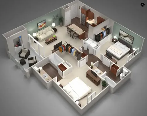 Floor plan 2X2-1270