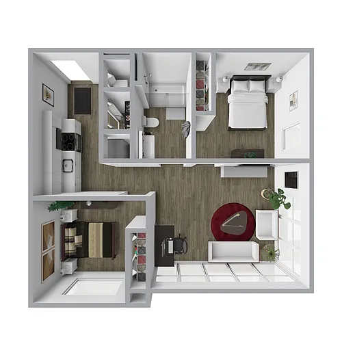 Floor plan Two bedroom- The Dempster