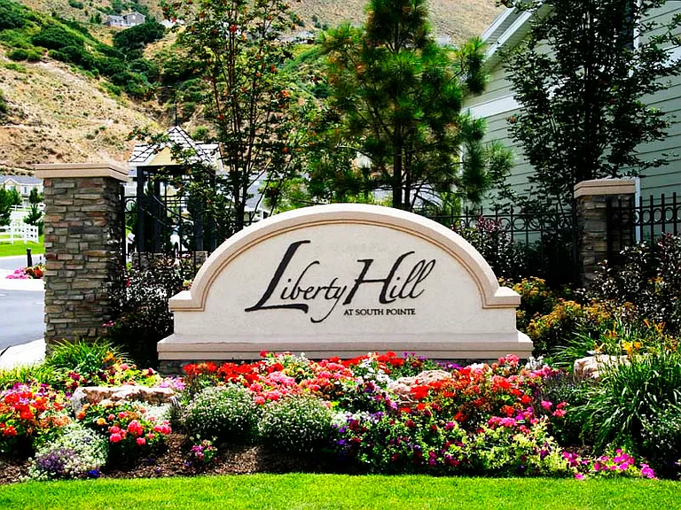 Liberty Hill Apartments, Draper, Utah, entrance sign.