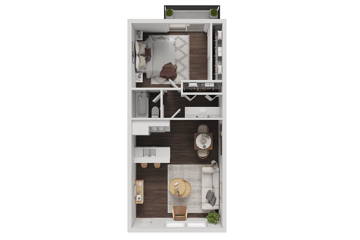 Floor plan 1x1 Small