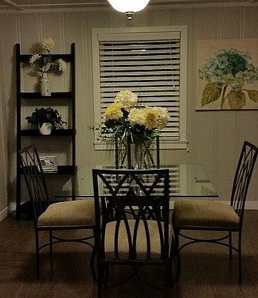 Dining room opens up to kitchen and living room