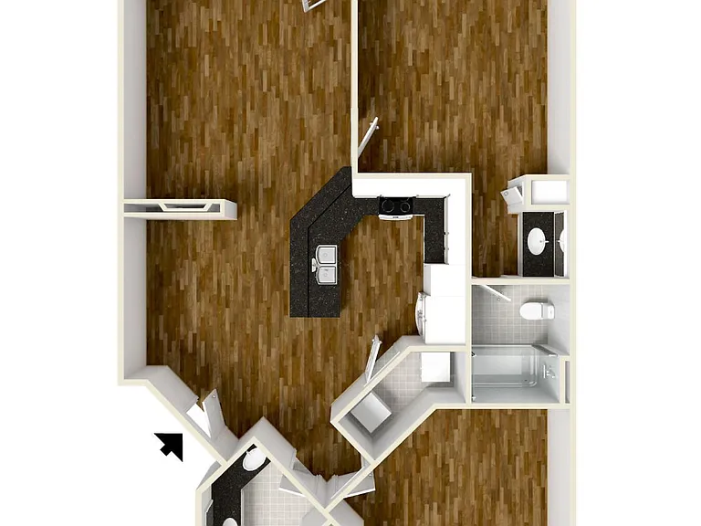 Pinnacle Terrace - Apex - 2 Beds - 2 Baths - 1030 Sq. ft.