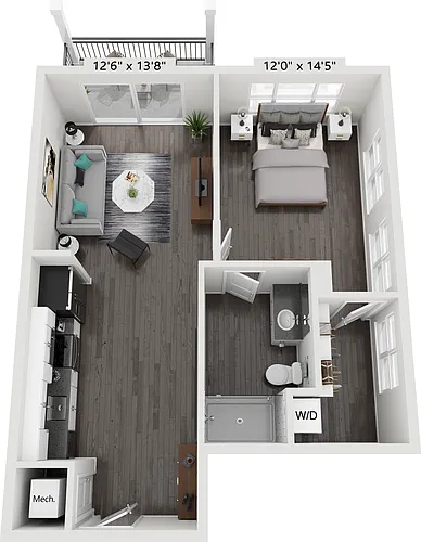 Floor plan 1B Workforce