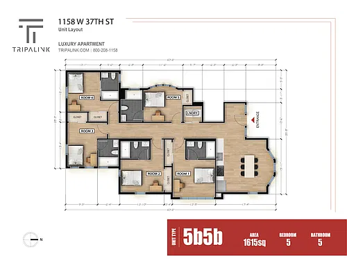 Floor plan 1158 W 37th St