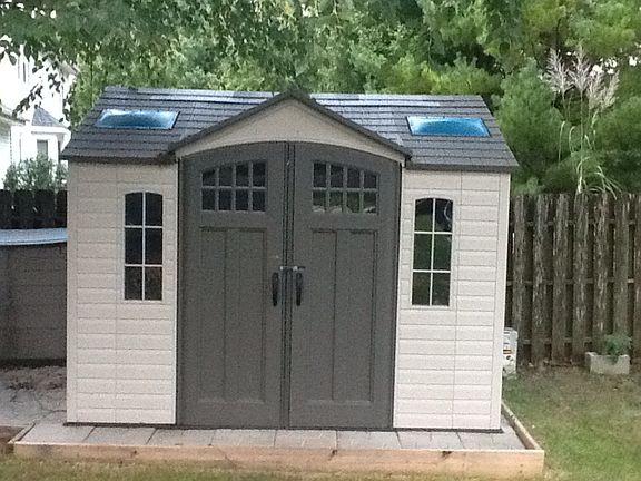 NEW storage shed / patio