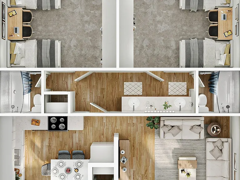 Explore this thoughtfully designed apartment floor plan ideal for modern living. Explore this thoughtfully designed apartment floor plan ideal for modern living.