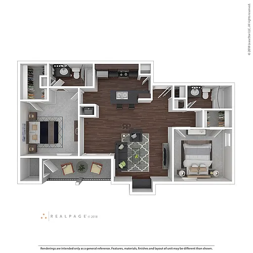 Floor plan 2A - 2 Bdrm (Grand Cayman I)