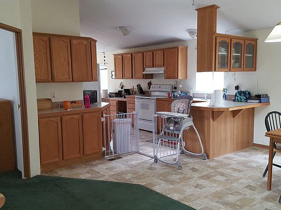 Dining room and kitchen